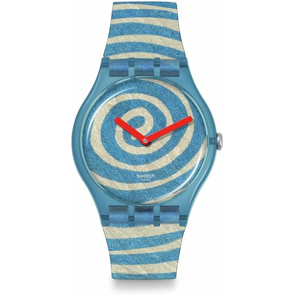 swatch スウォッチ 腕時計 青ストライプ Amazon.co.jp: スウォッチ クリア ブルー ストライプ ユニ